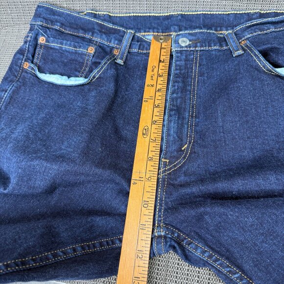Levis Strauss 514 Mens W38 L34 Blue Straight Fit Jeans Dark Wash Denim - Picture 6 of 12